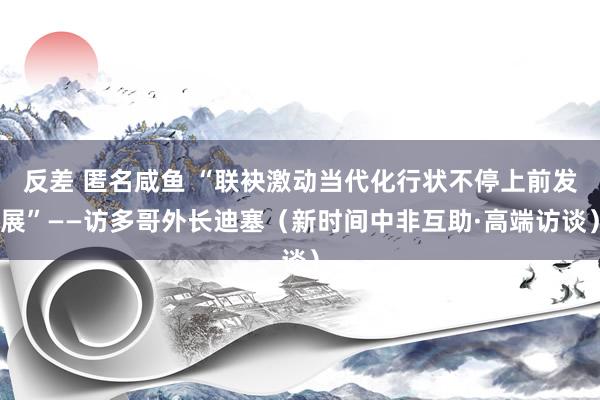 反差 匿名咸鱼 “联袂激动当代化行状不停上前发展”——访多哥外长迪塞（新时间中非互助·高端访谈）